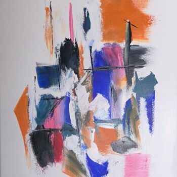 Pintura titulada "Blue Vase" por Jill Midthune, Obra de arte original, Acrílico Montado en Bastidor de camilla de madera