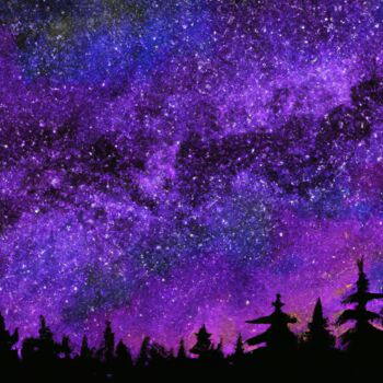 Grafika cyfrowa / sztuka generowana cyfrowo zatytułowany „Beneath the Starlig…” autorstwa Gerard Yadav, Oryginalna praca, Ob…