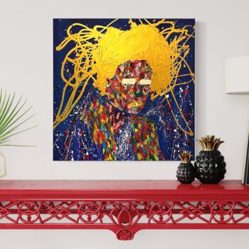 "Blinded by Hope" başlıklı Tablo Theo Mahy Ma Somga tarafından, Orijinal sanat, Petrol Ahşap panel üzerine monte edilmiş