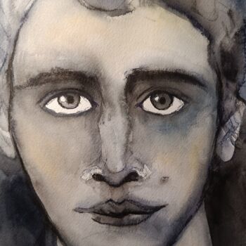 Drawing titled "Shadowboy" by Coco Sanne Hassink, Original Artwork, Watercolor