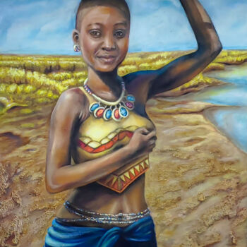Malerei mit dem Titel "Pania" von Maya Bt, Original-Kunstwerk, Öl Auf Keilrahmen aus Holz montiert