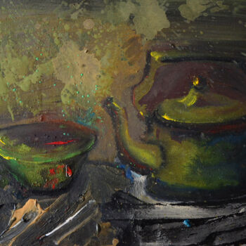 Painting titled "Hot water" by Ihor Melnyk, Original Artwork, Oil