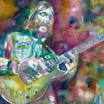 제목이 "DUANE ALLMAN"인 미술작품 Lautir로, 원작, 수채화