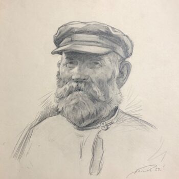 Disegno intitolato "Pencil Portrait "Gr…" da Nikolay Popov, Opera d'arte originale, Grafite