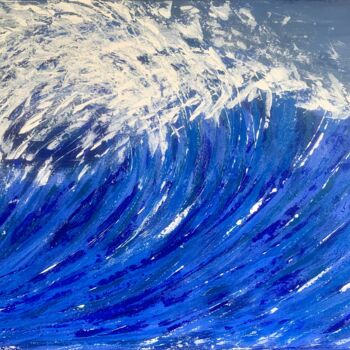 Картина под названием "The Wave" - Elke Bügler, Подлинное произведение искусства, Акрил