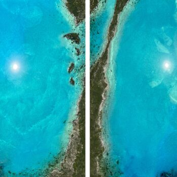 Pittura intitolato "Eleuthera Bahamas" da Ana Hefco, Opera d'arte originale, Acrilico Montato su Telaio per barella in legno