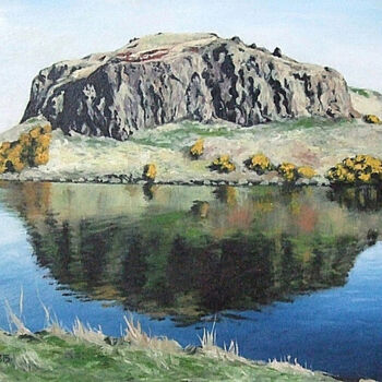Painting titled "Dunsapie Loch, East…" by Pola.B.Alex, Original Artwork, Oil