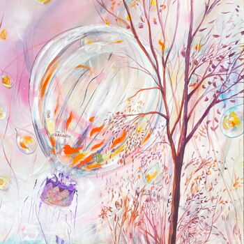 Painting titled "BAPTEME DE L'AIR" by Marie Laplace, Original Artwork, Acrylic