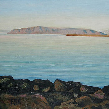 Painting titled "Akrafjall on a stil…" by Pola.B.Alex, Original Artwork, Oil