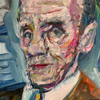 绘画 标题为“WILLIAM BURROUGHS” 由Lautir, 原创艺术品, 油