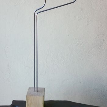Sculpture intitulée ""TIRO CON PISTOLA"" par Juan Carlos Sánchez De La Nieta, Œuvre d'art originale, Métaux