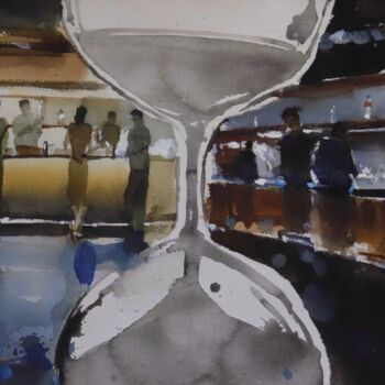 제목이 "Time lapse: Happy a…"인 미술작품 Prashant Prabhu로, 원작, 수채화