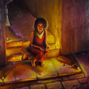 Malerei mit dem Titel "Mariah" von Maya Bt, Original-Kunstwerk, Acryl Auf Keilrahmen aus Holz montiert