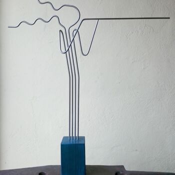 Sculpture intitulée ""TIRO CON CARABINA…" par Juan Carlos Sánchez De La Nieta, Œuvre d'art originale, Métaux