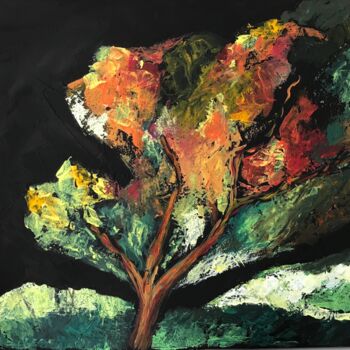 Ζωγραφική με τίτλο "Couleur Automne 3" από Sylvie Vedel, Αυθεντικά έργα τέχνης, Ακρυλικό