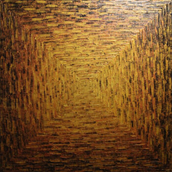 Painting titled "Grand dégradé carré…" by Jonathan Pradillon, Original Artwork, Acrylic Mounted on Wood Stretcher frame