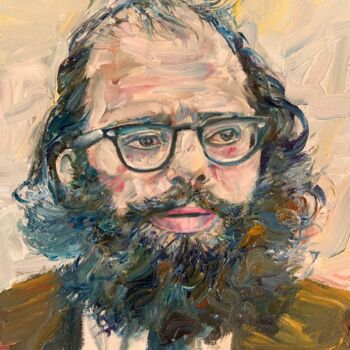 Schilderij getiteld "ALLEN GINSBERG" door Lautir, Origineel Kunstwerk, Olie
