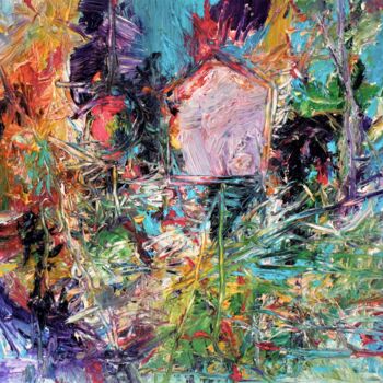 Pittura intitolato "VILLA AND GARDEN" da Lautir, Opera d'arte originale, Olio