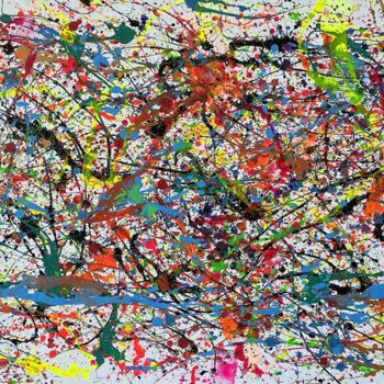 Pittura intitolato "Multicolored Vibrat…" da Juan José Garay, Opera d'arte originale, Acrilico Montato su Telaio per barella…