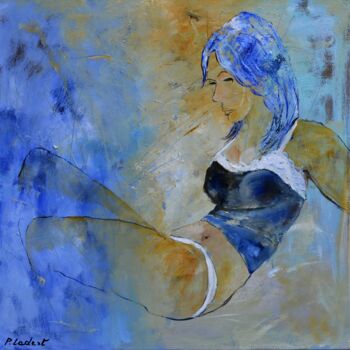 Ζωγραφική με τίτλο "Sylvie 7724" από Pol Ledent, Αυθεντικά έργα τέχνης, Λάδι Τοποθετήθηκε στο Ξύλινο φορείο σκελετό
