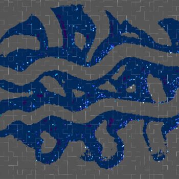 Digitale Kunst getiteld "Doodle In Glitters" door Lurline Halliman, Origineel Kunstwerk, 2D Digital Work