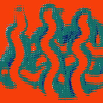 Grafika cyfrowa / sztuka generowana cyfrowo zatytułowany „Glitter Art Dancing…” autorstwa Lurline Halliman, Oryginalna praca…