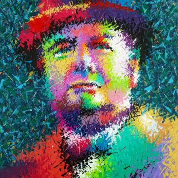 Malerei mit dem Titel "Winston Churchill" von Anatolii Rabkov, Original-Kunstwerk, Acryl Auf Keilrahmen aus Holz montiert
