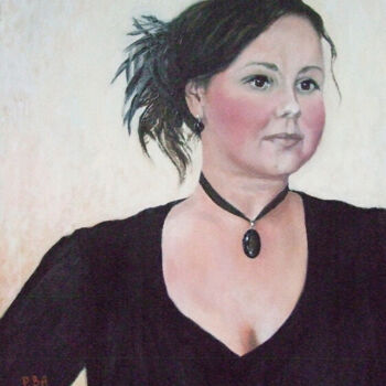 Painting titled "Selfie in oils. (Hy…" by Pola.B.Alex, Original Artwork, Oil