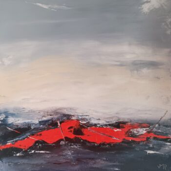 Peinture intitulée "Puissance rouge" par Jean-Michel Roger, Œuvre d'art originale, Huile