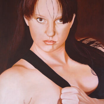 Schilderij getiteld ""19:28"" door Walter Roos, Origineel Kunstwerk, Olie