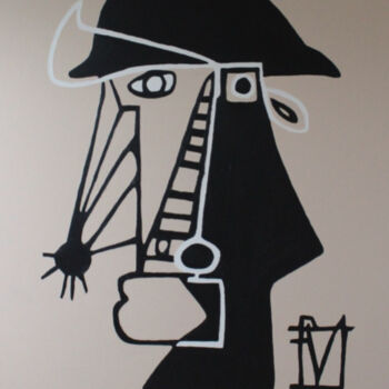 Peinture intitulée "Grande peinture fig…" par Beatrice Bodasca, Œuvre d'art originale, Acrylique Monté sur Châssis en bois