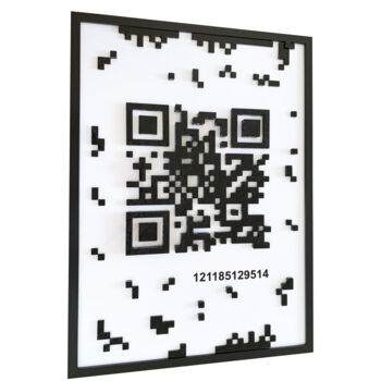 雕塑 标题为“QR CODE - AUTOPORTR…” 由Aurelien Guiho, 原创艺术品, 三维建模 安装在其他刚性面板上