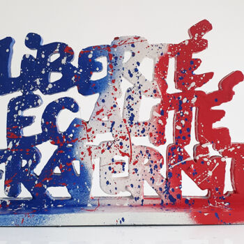 Sculpture titled "SPACO Liberté, Egal…" by Spaco, Original Artwork, Acrylic