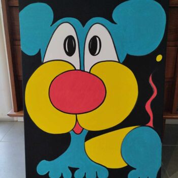 Schilderij getiteld "sans" door Salvadore C, Origineel Kunstwerk, Acryl Gemonteerd op Frame voor houten brancard