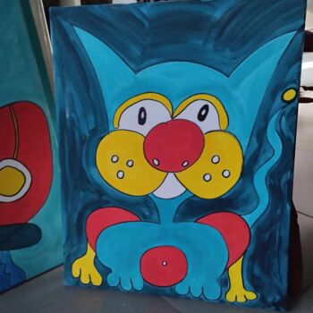 「126」というタイトルの絵画 Salvadore Cによって, オリジナルのアートワーク, アクリル ウッドストレッチャーフレームにマウント
