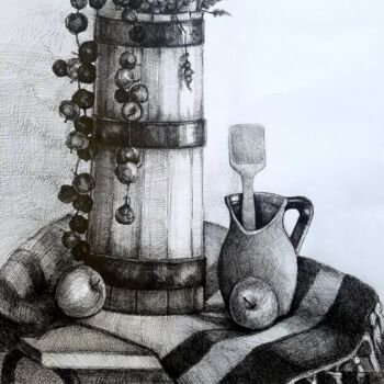 绘画 标题为“Still life” 由Joan Mato, 原创艺术品, 墨