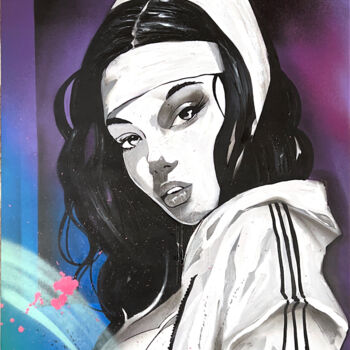 Painting titled "Bgirlz" by Ynoxe, Original Artwork, Acrylic