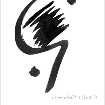 Peinture intitulée ""Normalzustand I"" par Gerhard Pollheide, Œuvre d'art originale, Encre