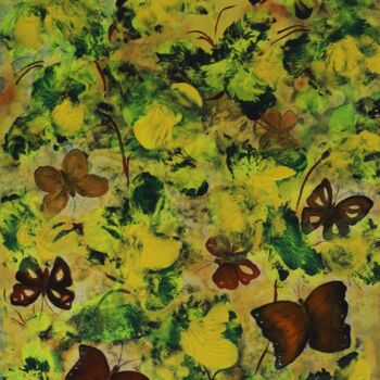 Pintura intitulada "Butterfly1" por Helen  Polishuk, Obras de arte originais, Acrílico