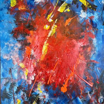 Painting titled ""Abstraction n. 12"" by Daniele Calvani, Original Artwork, Acrylic Mounted on Wood Stretcher frame