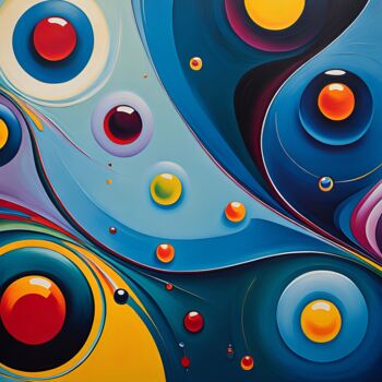 제목이 "Droplets"인 디지털 아트 Mankdhani로, 원작, AI 생성 이미지
