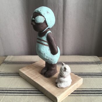 Sculpture intitulée "Idriss - 1334" par Noëlle Lassailly, Œuvre d'art originale, Argile