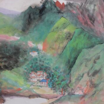 Peinture intitulée "Spring" par Kezhen Shi, Œuvre d'art originale, Encre