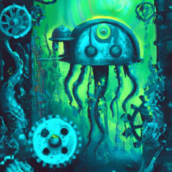Digital Arts με τίτλο "SEA PUNK" από Gerard Yadav, Αυθεντικά έργα τέχνης, Εικόνα που δημιουργήθηκε με AI