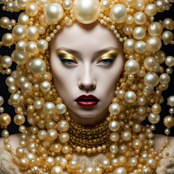 Digital Arts titled "Gilded" by Hazel, Original Artwork, AI generated image