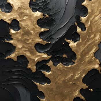 Digital Arts με τίτλο "Black Lava" από Hazel, Αυθεντικά έργα τέχνης, Εικόνα που δημιουργήθηκε με AI