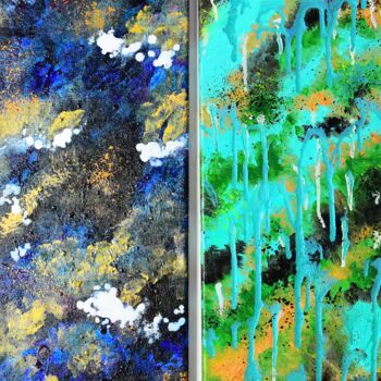 Painting titled "Ode à la Pluie" by Camille Zéphyr, Original Artwork, Acrylic