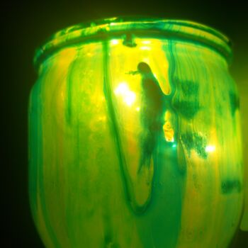 Design titled "L'oiseau vert ©" by Bega, Original Artwork, Table art