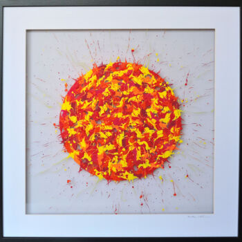 Painting titled "Irradiations n°1" by Rita Vandenherrewegen, Original Artwork, Acrylic Mounted on Plexiglass