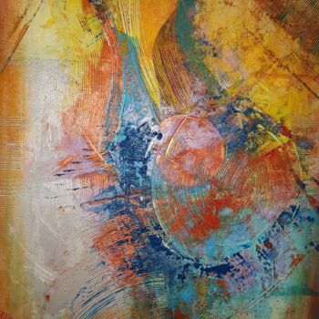 Painting titled "The face of laughte…" by Yulia Larionova, Original Artwork, Acrylic